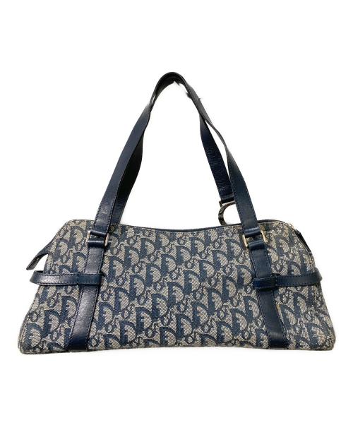 Christian Dior（クリスチャン ディオール）Christian Dior (クリスチャン ディオール) トロッターミニボストンバッグ ネイビーの古着・服飾アイテム