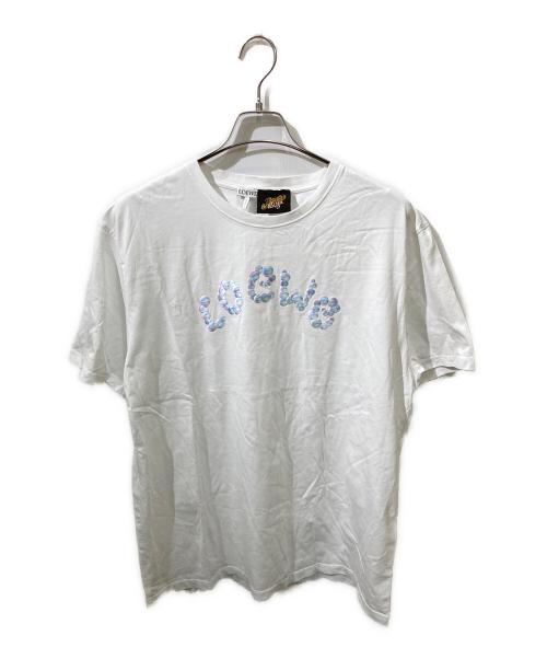 LOEWE（ロエベ）LOEWE (ロエベ) Paula's Ibiza (パウラズ・イビザ) バブルアーチロゴ刺繍Tシャツ ホワイト サイズ:Lの古着・服飾アイテム