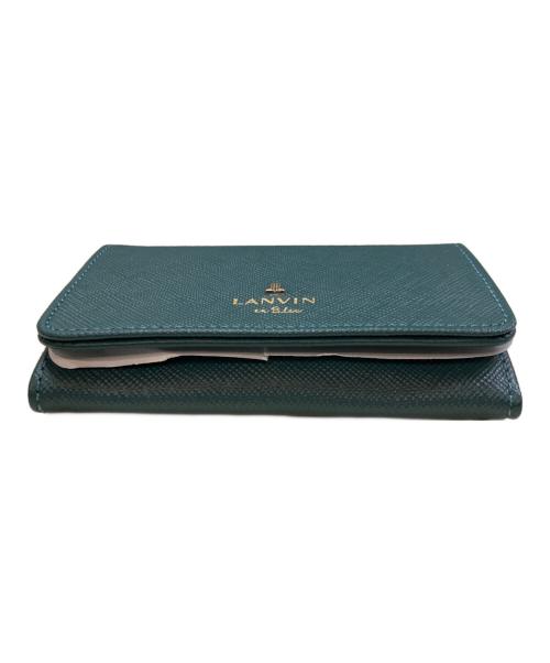 LANVIN en Bleu（ランバンオンブルー）LANVIN en Bleu (ランバンオンブルー) カードケース グリーンの古着・服飾アイテム