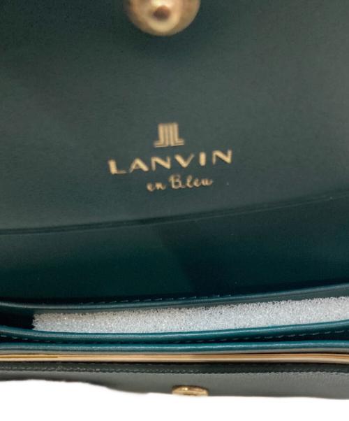 LANVIN en Bleu（ランバンオンブルー）LANVIN en Bleu (ランバンオンブルー) カードケース グリーンの古着・服飾アイテム