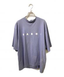 MARNI（マルニ）の古着「モックネックロゴTシャツ」｜パープル