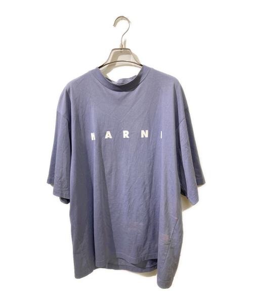 MARNI（マルニ）MARNI (マルニ) モックネックロゴTシャツ パープル サイズ:Lの古着・服飾アイテム