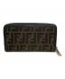 FENDI (フェンディ) ズッカラウンドファスナーウォレット ブラウン：6000円
