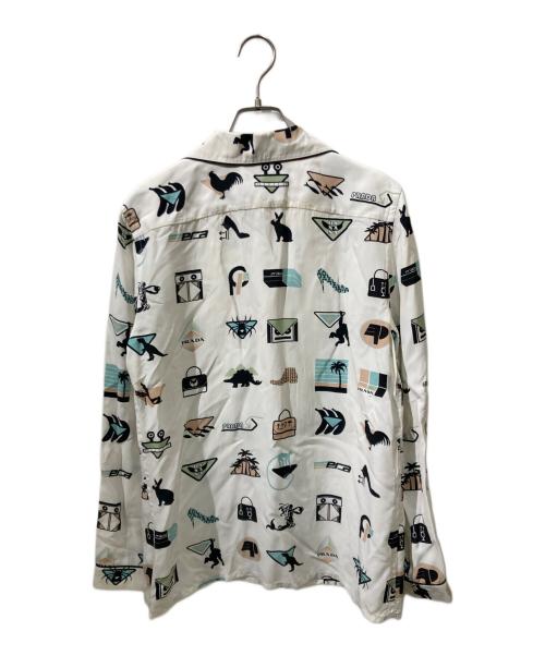 PRADA（プラダ）PRADA (プラダ) プリントパジャマシャツ ホワイト サイズ:XSの古着・服飾アイテム