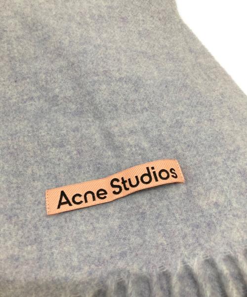 Acne studios（アクネ ストゥディオズ）Acne studios (アクネ ストゥディオズ) フリンジウールスカーフ - ナロー パープルの古着・服飾アイテム