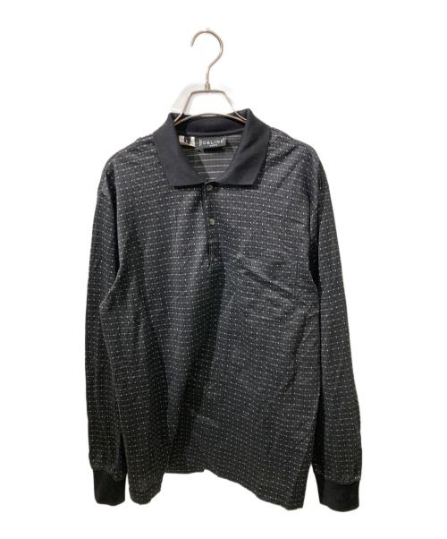 CELINE（セリーヌ）CELINE (セリーヌ) ヴィンテージ総柄ポロシャツ ブラック サイズ:Lの古着・服飾アイテム