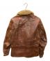 Aero LEATHER (エアロレザー) ハーフベルト 襟ボアホースハイドレザージャケット ブラウン サイズ:36：40000円