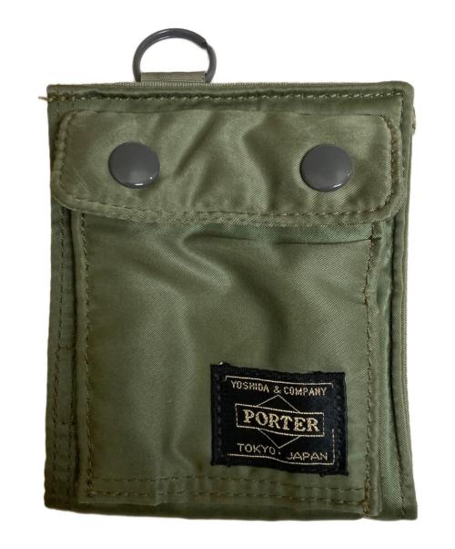 PORTER（ポーター）PORTER (ポーター) TANKER POCKET WALLET3 オリーブの古着・服飾アイテム