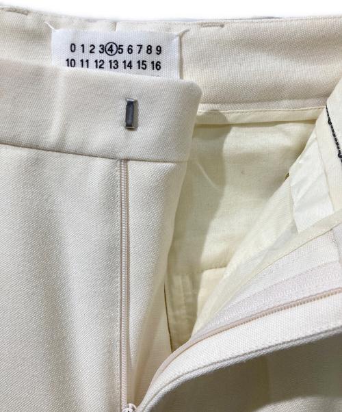 Maison Margiela（メゾンマルジェラ）Maison Margiela (メゾンマルジェラ) 側章デザインスラックスロングパンツ ホワイト サイズ:40の古着・服飾アイテム