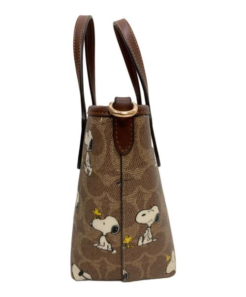 COACH（コーチ）COACH (コーチ) PEANUTS (ピーナッツ) シグネチャー シティ ミニトート 2WAYバック ブラウンの古着・服飾アイテム
