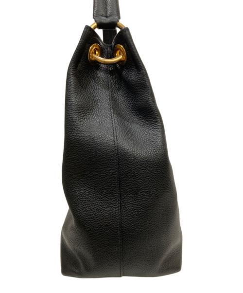 PRADA（プラダ）PRADA (プラダ) カーフレザーロゴワンショルダーバック ネイビーの古着・服飾アイテム