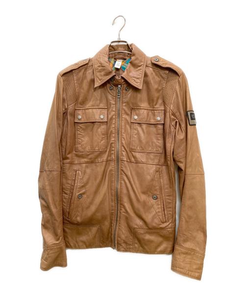 DIESEL（ディーゼル）DIESEL (ディーゼル) ラムレザージャケット ベージュ サイズ:Mの古着・服飾アイテム