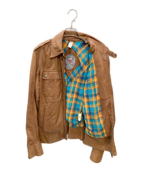 DIESEL（ディーゼル）DIESEL (ディーゼル) ラムレザージャケット ベージュ サイズ:Mの古着・服飾アイテム
