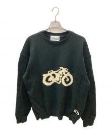 STEAD×J.S HOMESTEAD（ステッド×ジャーナルスタンダード ホームステッド）の古着「ホビー インターシャニット」｜ブラック