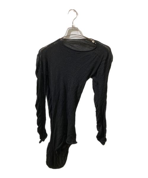 ISSEY MIYAKE（イッセイミヤケ）ISSEY MIYAKE (イッセイミヤケ) 変形デザインニット ブラック サイズ:2の古着・服飾アイテム