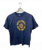 Championチャンピオン）の古着「80S USNAカレッジtシャツ」｜ネイビー