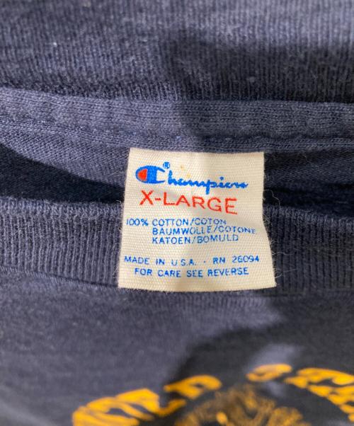 Champion（チャンピオン）Champion (チャンピオン) 80S USNAカレッジtシャツ ネイビー サイズ:XLの古着・服飾アイテム
