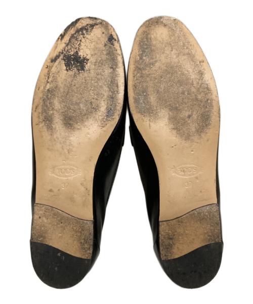 TOD'S（トッズ）TOD'S (トッズ) KATE LEATHER LOAFERS ブラック サイズ:37の古着・服飾アイテム