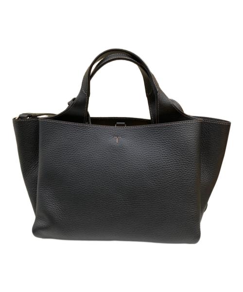 TOD'S（トッズ）TOD'S (トッズ) Tタイムレス ミニ2WAYショルダーバッグ ブラックの古着・服飾アイテム