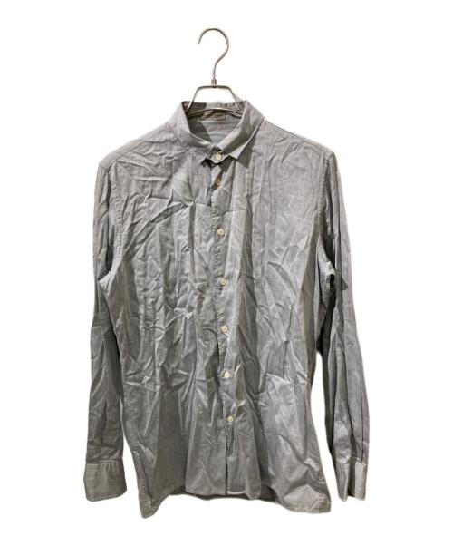 BOTTEGA VENETA（ボッテガベネタ）BOTTEGA VENETA (ボッテガベネタ) バンドカラーシャツ グレー サイズ:40の古着・服飾アイテム