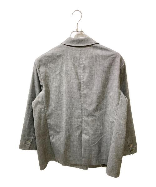 23区（ニジュウサンク）23区 (ニジュウサンク) スラブツイードストレッチ ジャケット グレー サイズ:44の古着・服飾アイテム