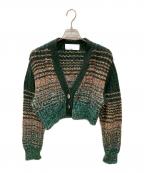 MURRALミューラル）の古着「Gradation knit short cardigan / カーディガン」｜グリーン
