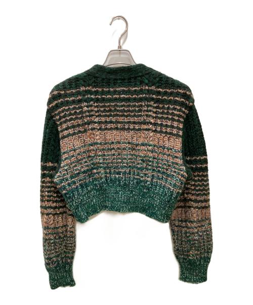 MURRAL（ミューラル）MURRAL (ミューラル) Gradation knit short cardigan / カーディガン グリーン サイズ:Freeの古着・服飾アイテム