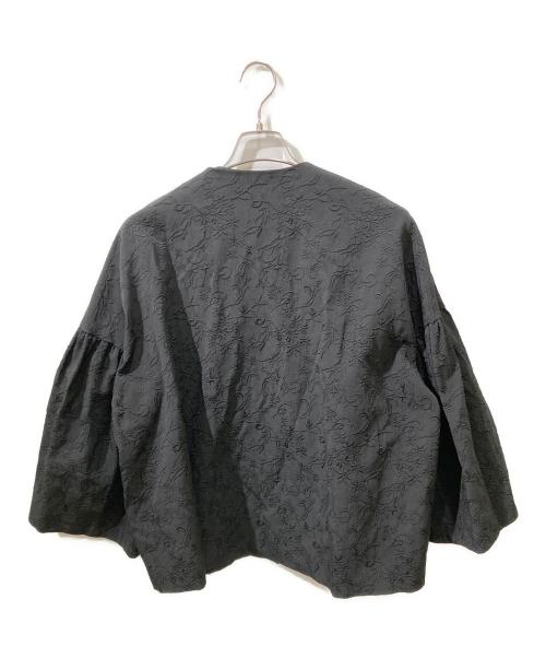 YORI（ヨリ）YORI (ヨリ) フラワージャガードジャケット ブラック サイズ:Mの古着・服飾アイテム