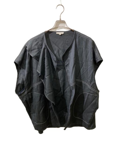 YORI（ヨリ）yori (ヨリ) ベスト ブラック サイズ:Mの古着・服飾アイテム