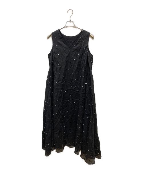 DRESSTERIOR（ドレステリア）DRESSTERIOR (ドレステリア) ドット刺繍ボリュームワンピース ブラック サイズ:Mの古着・服飾アイテム