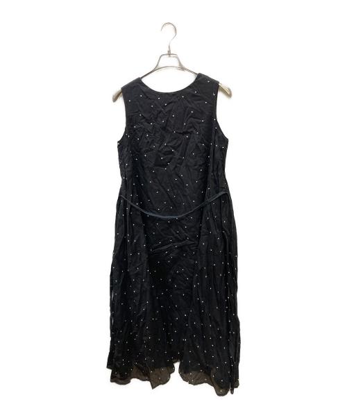 DRESSTERIOR（ドレステリア）DRESSTERIOR (ドレステリア) ドット刺繍ボリュームワンピース ブラック サイズ:Mの古着・服飾アイテム