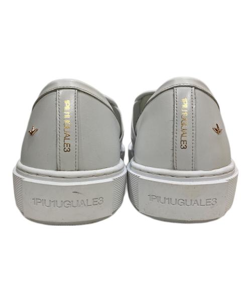 1piu1uguale3（ウノピュウノウグァーレトレ）1piu1uguale3 (ウノピュウノウグァーレトレ) 113 ORIGINAL SLIP-ON / レザースリッポン ホワイト サイズ:42の古着・服飾アイテム