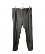 1piu1uguale3ウノピュウノウグァーレトレ）の古着「RIB TAPERED SLACKS」｜グレー