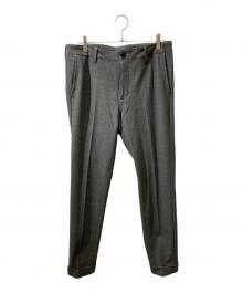 1piu1uguale3（ウノピュウノウグァーレトレ）の古着「RIB TAPERED SLACKS」｜グレー