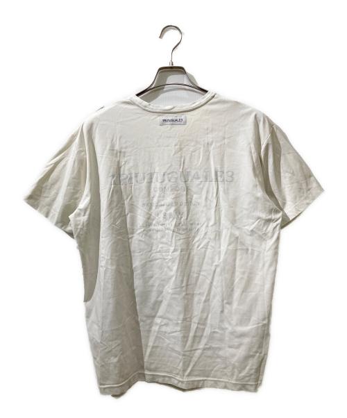 1piu1uguale3（ウノピュウノウグァーレトレ）1piu1uguale3 (ウノピュウノウグァーレトレ) COMFORTABLE TAG CREW S/S ベージュ サイズ:7の古着・服飾アイテム