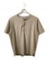 1piu1uguale3（ウノピュウノウグァーレトレ）の古着「ROUND BIG HENLEY T / ラウンドカット ヘンリーネックTシャツ」｜ベージュ