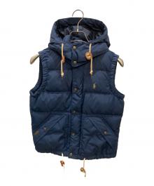 POLO RALPH LAUREN（ポロ・ラルフローレン）の古着「フードダウンベスト」｜ネイビー