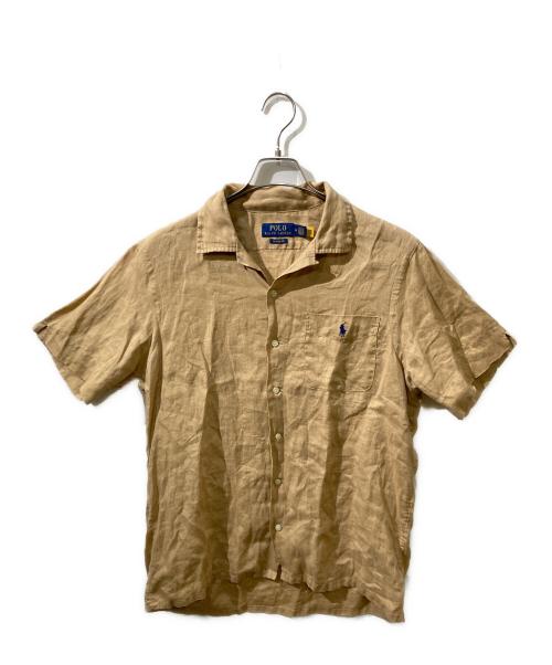 POLO RALPH LAUREN（ポロ・ラルフローレン）POLO RALPH LAUREN (ポロ・ラルフローレン) リネンオープンカラーシャツ ベージュ サイズ:Mの古着・服飾アイテム
