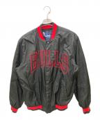 NBA×JH Designエヌビーエー×ジェイエイチデザイン）の古着「BULLS スタジャン」｜ブラック×レッド