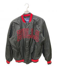 NBA×JH Design（エヌビーエー×ジェイエイチデザイン）の古着「BULLS スタジャン」｜ブラック×レッド