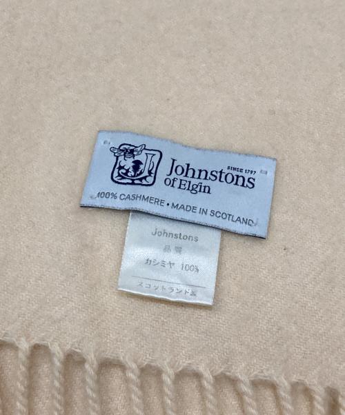 JOHNSTONS OF ELGIN（ジョンストンズ オブ エルガン）JOHNSTONS OF ELGIN (ジョンストンズ オブ エルガン) マフラー ベージュの古着・服飾アイテム