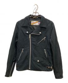 Schott（ショット）の古着「スウェットダブルライダースジャケット」｜ブラック