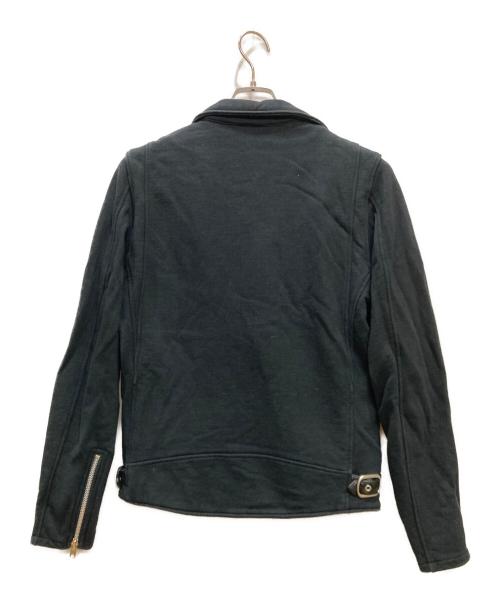 Schott（ショット）Schott (ショット) スウェットダブルライダースジャケット ブラック サイズ:38の古着・服飾アイテム
