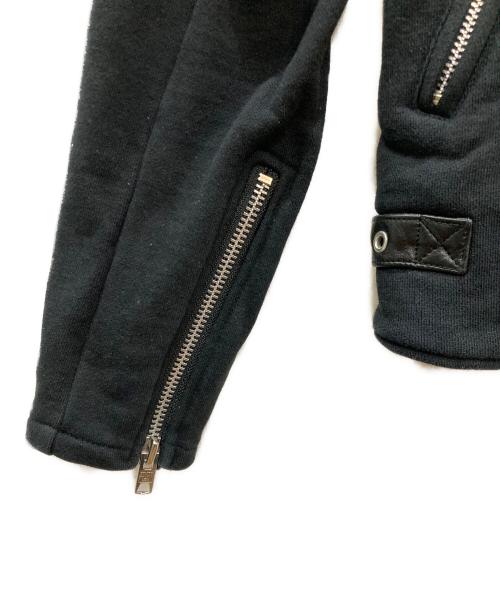 Schott（ショット）Schott (ショット) スウェットダブルライダースジャケット ブラック サイズ:38の古着・服飾アイテム