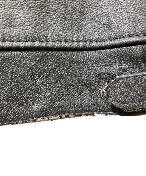 666 LEATHER WEAR（666レザーウェア）666 Leather Wear (666レザーウェア) シングル レザージャケット ブラック サイズ:38の古着・服飾アイテム