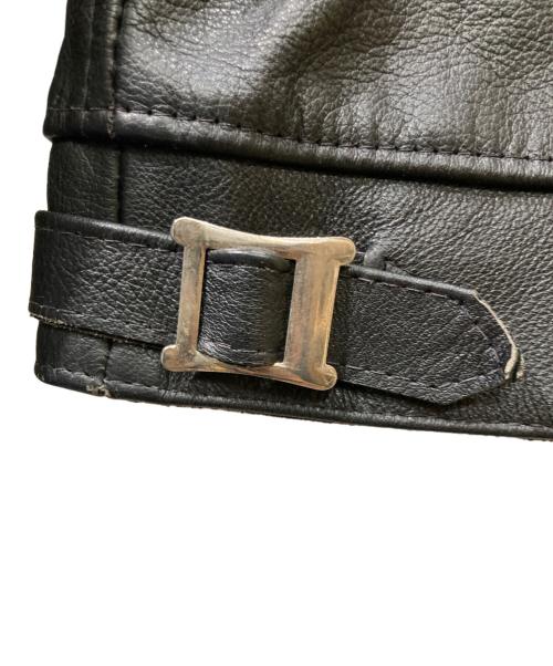 666 LEATHER WEAR（666レザーウェア）666 Leather Wear (666レザーウェア) シングル レザージャケット ブラック サイズ:38の古着・服飾アイテム