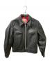 666 Leather Wear（666レザーウェア）の古着「シングル レザージャケット」｜ブラック