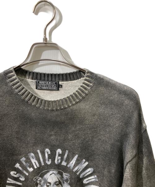 Hysteric Glamour（ヒステリックグラマー）Hysteric Glamour (ヒステリックグラマー) AMPLIFIEDセーター グレー サイズ:Lの古着・服飾アイテム