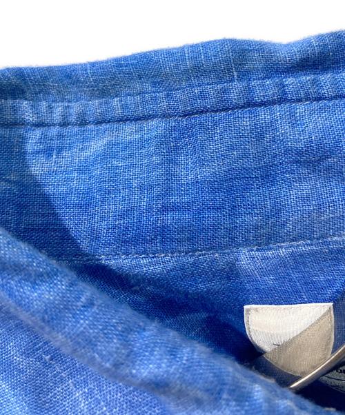 giannetto（ジャンネット）giannetto (ジャンネット) slim fit/カッタウェイカラーリネンシャツ ブルー サイズ:41/16の古着・服飾アイテム