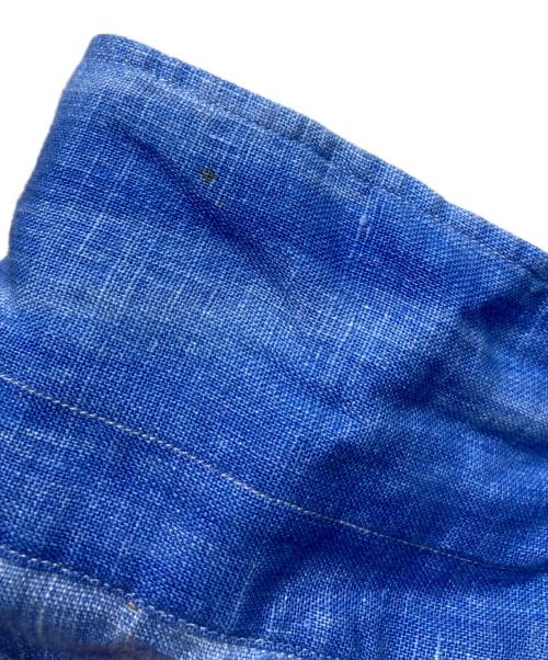 giannetto（ジャンネット）giannetto (ジャンネット) slim fit/カッタウェイカラーリネンシャツ ブルー サイズ:41/16の古着・服飾アイテム